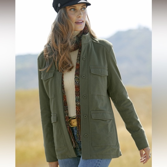 Peruvian Connection Avery Knit Jacket Green Large - Picture 7 of 7